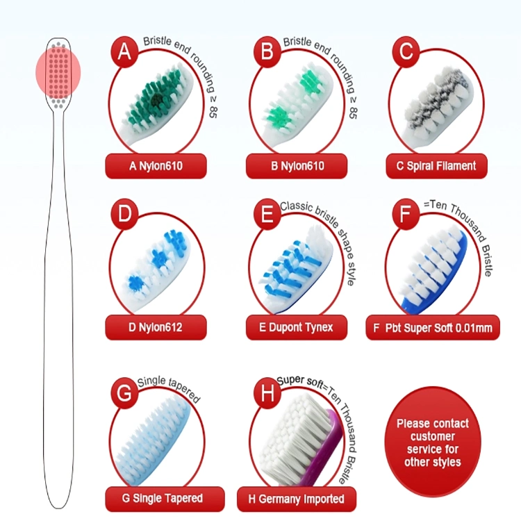 10, 000 Super Soft Bristles Adult Toothbrush Two-Color Handle