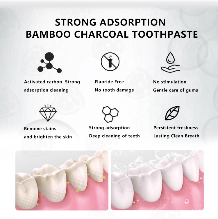 Activated Bamboo Charcoal Natural Teeth Whitening 105g Bamboo Charcoal Toothpaste