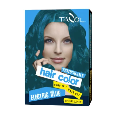 Popular 7g * 2 cor de cabelo temporária azul brilhante cuidados pessoais com BSCI GMPC, ISO, Halal, venda gratuita, SGS, FDA, COA, MSDS