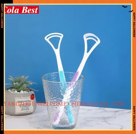 Escova de dentes adulta com cerdas de nylon raspador de língua com logotipo personalizado